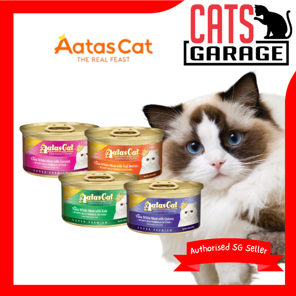 AATAS CAT Finest Diamond Dinner Tuna White Meat 80g X24