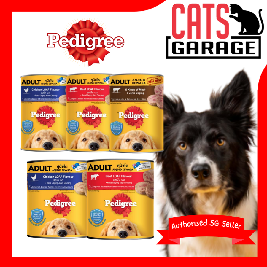 Pedigree Dog Caned Food For Adult Dog - Chicken/Beef/5 Kinds of Meat 400g/700g