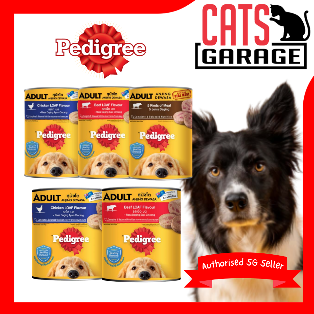 Pedigree Dog Caned Food For Adult Dog - Chicken/Beef/5 Kinds of Meat 400g/700g