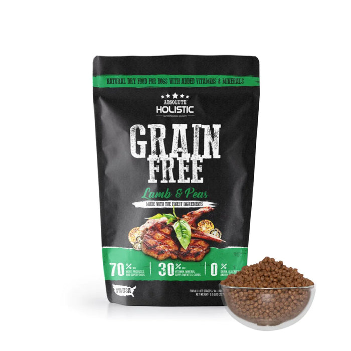 Absolute Holistic Lamb & Peas Grain-Free Dry Dog Food (2 Sizes)