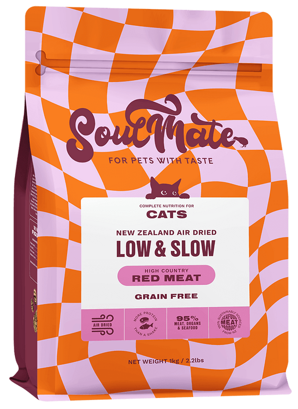 Soulmate Low & Slow High Country Red Meat Air Dried Cat Food (500g & 1kg)