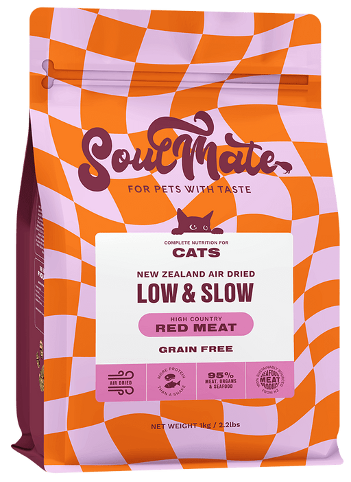 Soulmate Low & Slow High Country Red Meat Air Dried Cat Food (500g & 1kg)