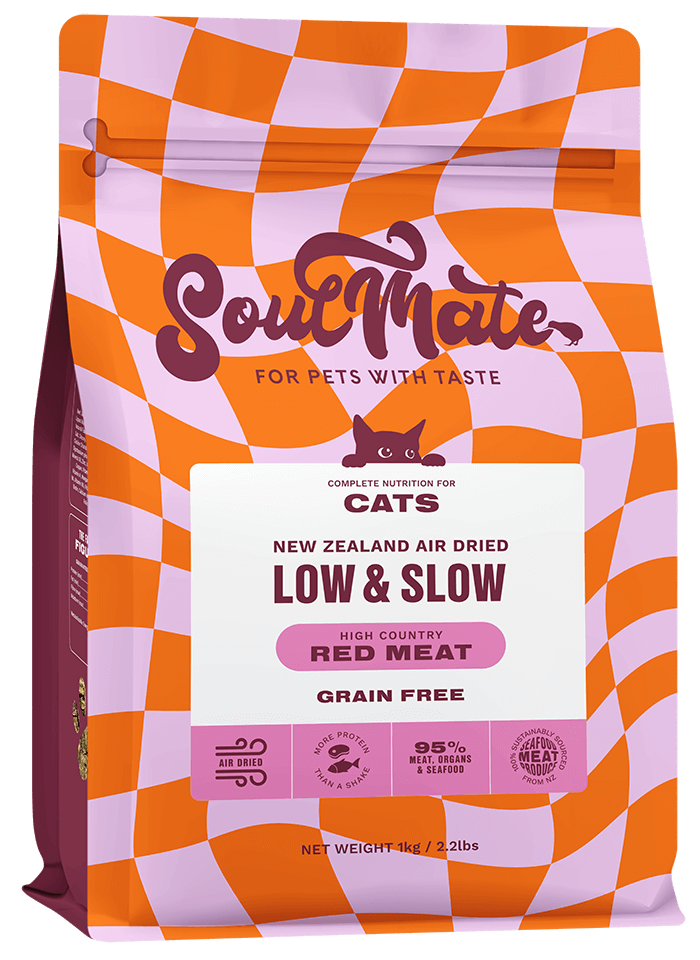 Soulmate Low & Slow High Country Red Meat Air Dried Cat Food (500g & 1kg)