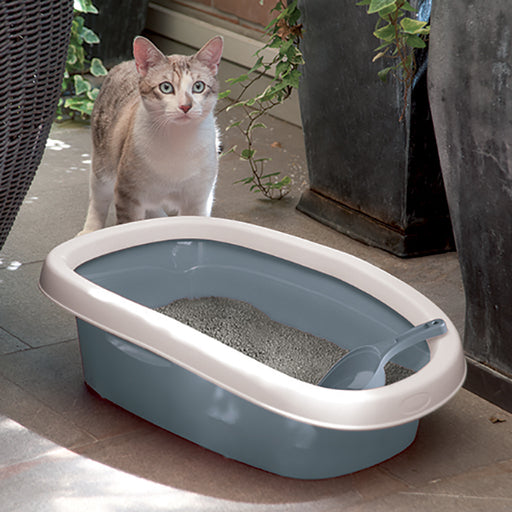 Stefanplast Sprint 20 Cat Litter Tray Steel Blue