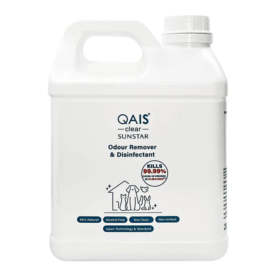 Sunstar Qais Clear Pet Odour Remover & Disinfectant (480ml & 2L)