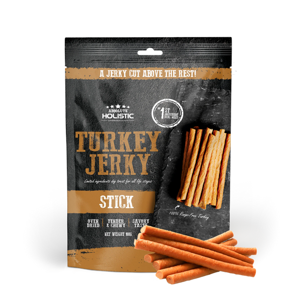 Absolute Holistic Grain Free Treats for Dog Turkey Jerky Loin Stick 100g