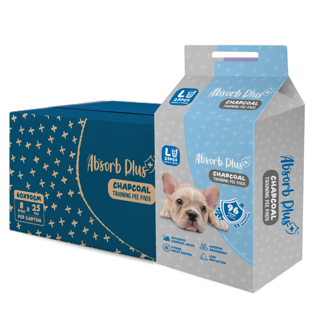 Absorb Plus Charcoal Large Pee Pad Pet Sheets | CTN OF 3