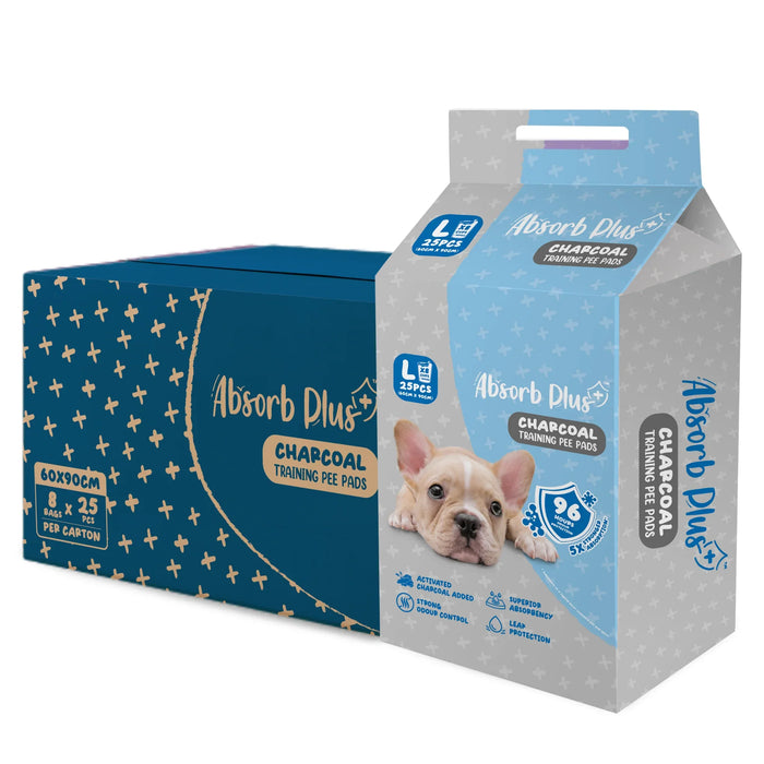 Absorb Plus Charcoal Large Pee Pad Pet Sheets | CTN OF 3