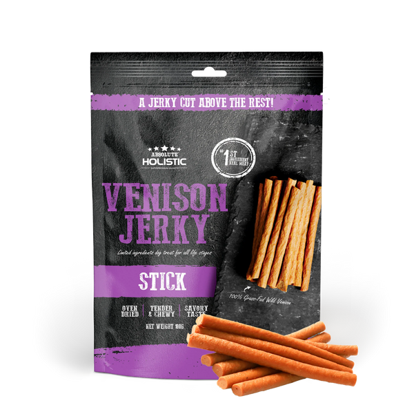 Absolute Holistic Grain Free Treats for Dog Venison Jerky Loin Stick 100g