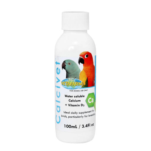 Vetafarm Calcivet Liquid Calcium Supplement for Birds (3 Sizes)