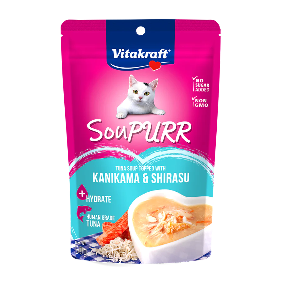 Vitakraft Cat Soupurr Tuna Soup Topped with Kanikama & Shirasu 50g X48