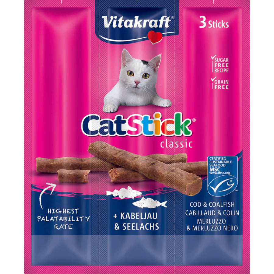 Vitakraft Cat Stick Mini Cod & Coalfish 54g X20