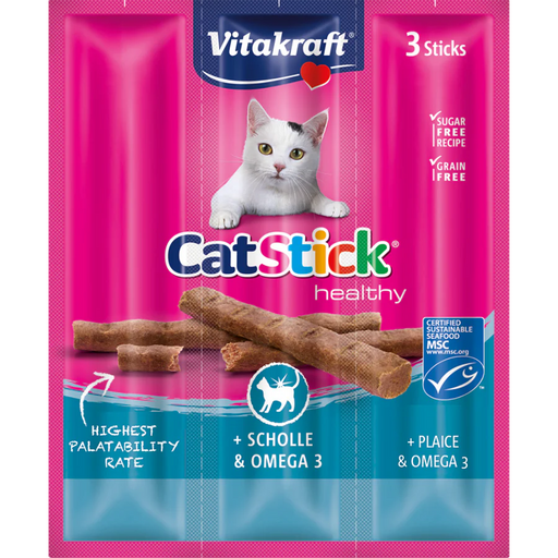 Vitakraft Cat Stick Mini Plaice w Omega 3, 54g X20