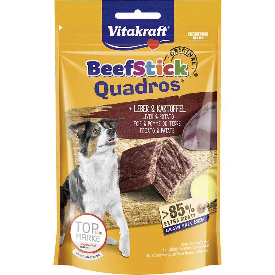 Vitakraft Dog Beef Sticks Quadros Liver & Potato 70g X7