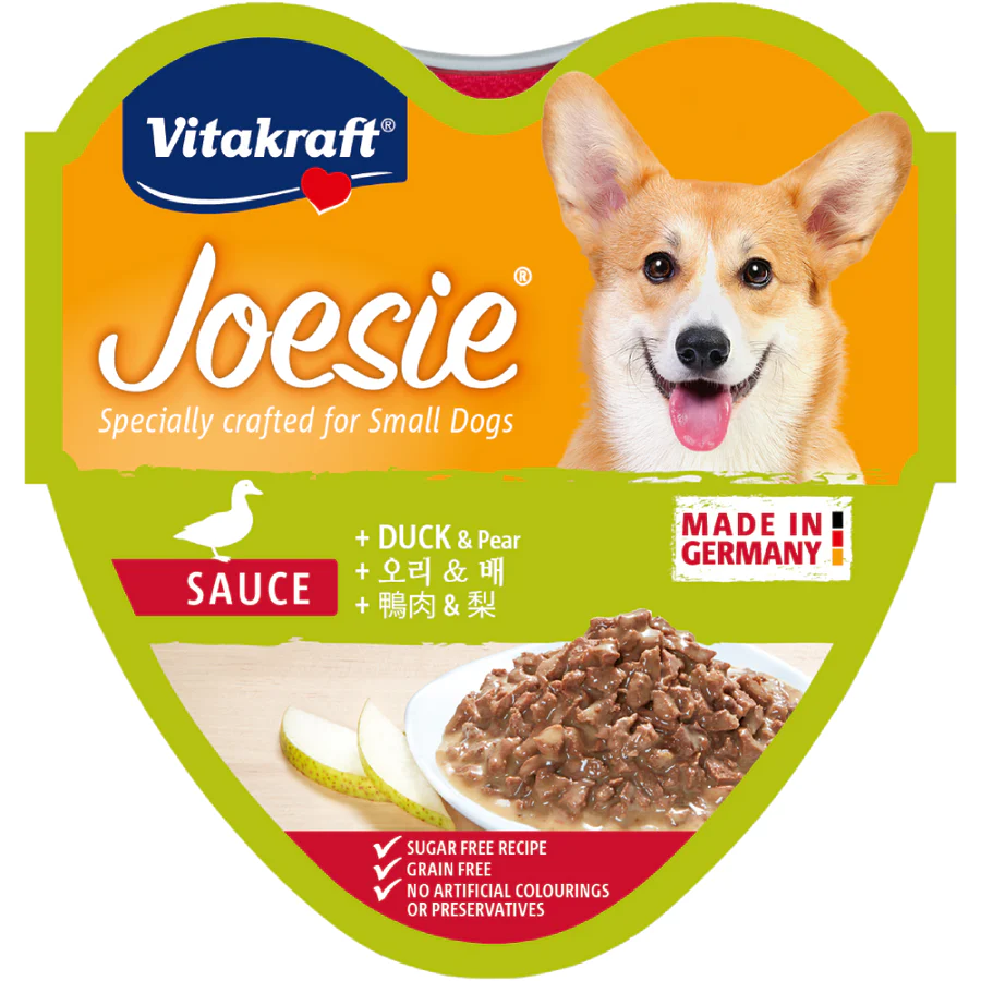 Vitakraft Dog Joesie Hearts Duck & Pear 85g X15