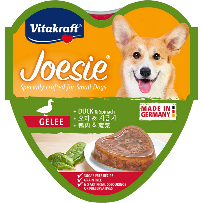 Vitakraft Dog Joesie Hearts Duck & Spinach 85g X15