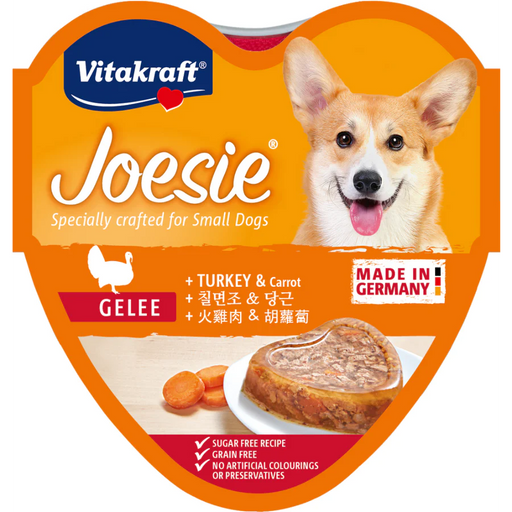 Vitakraft Dog Joesie Hearts Turkey & Carrot 85g X15