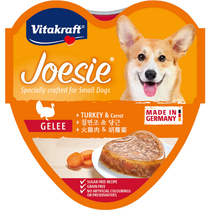 Vitakraft Dog Joesie Hearts Turkey & Carrot 85g X15