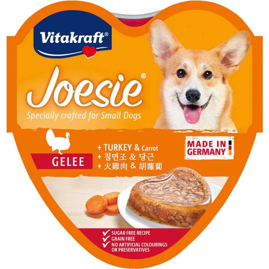 Vitakraft Dog Joesie Hearts Turkey & Carrot 85g X15