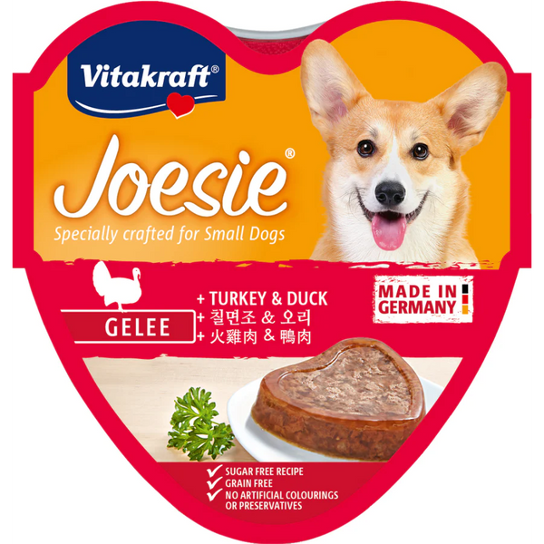 Vitakraft Dog Joesie Hearts Turkey & Duck 85g X15