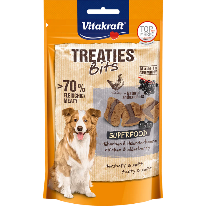 Vitakraft Dog Treaties Bits Superfood Chicken & Elderberry 120g