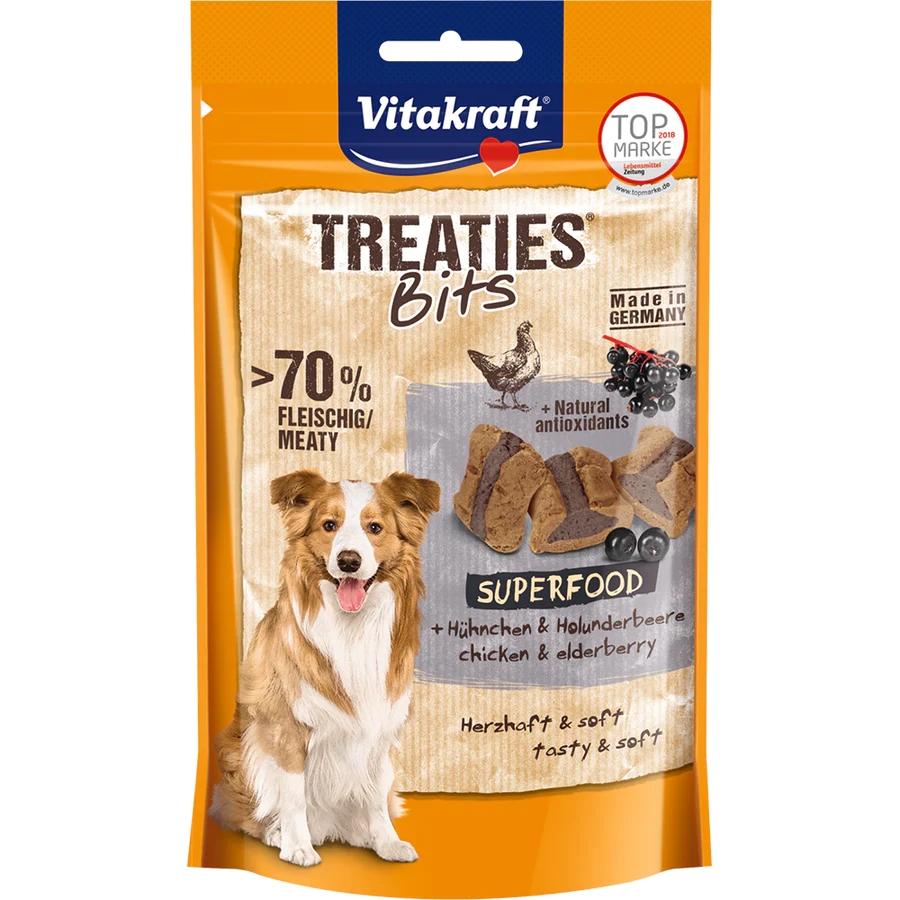 Vitakraft Dog Treaties Bits Superfood Chicken & Elderberry 120g