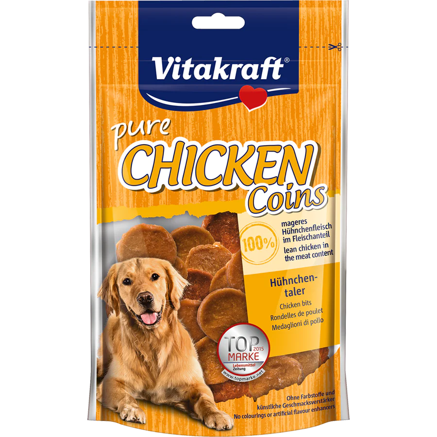 Vitakraft Dog Treats Pure Chicken Coins 80g