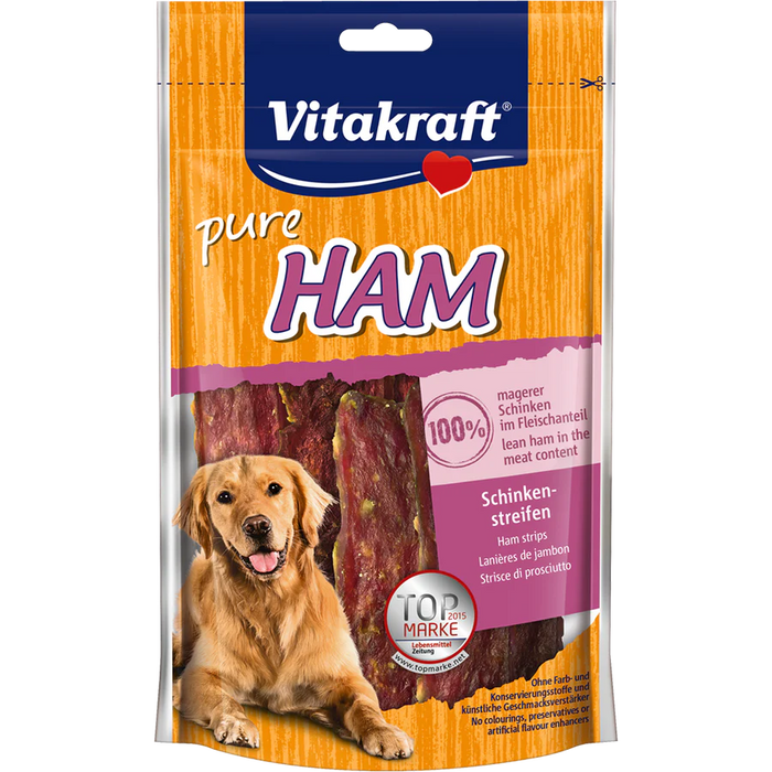 Vitakraft Dog Treats Pure Ham Strips 80g