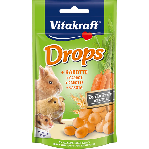 Vitakraft Drops Carrot for Small Animals 75g