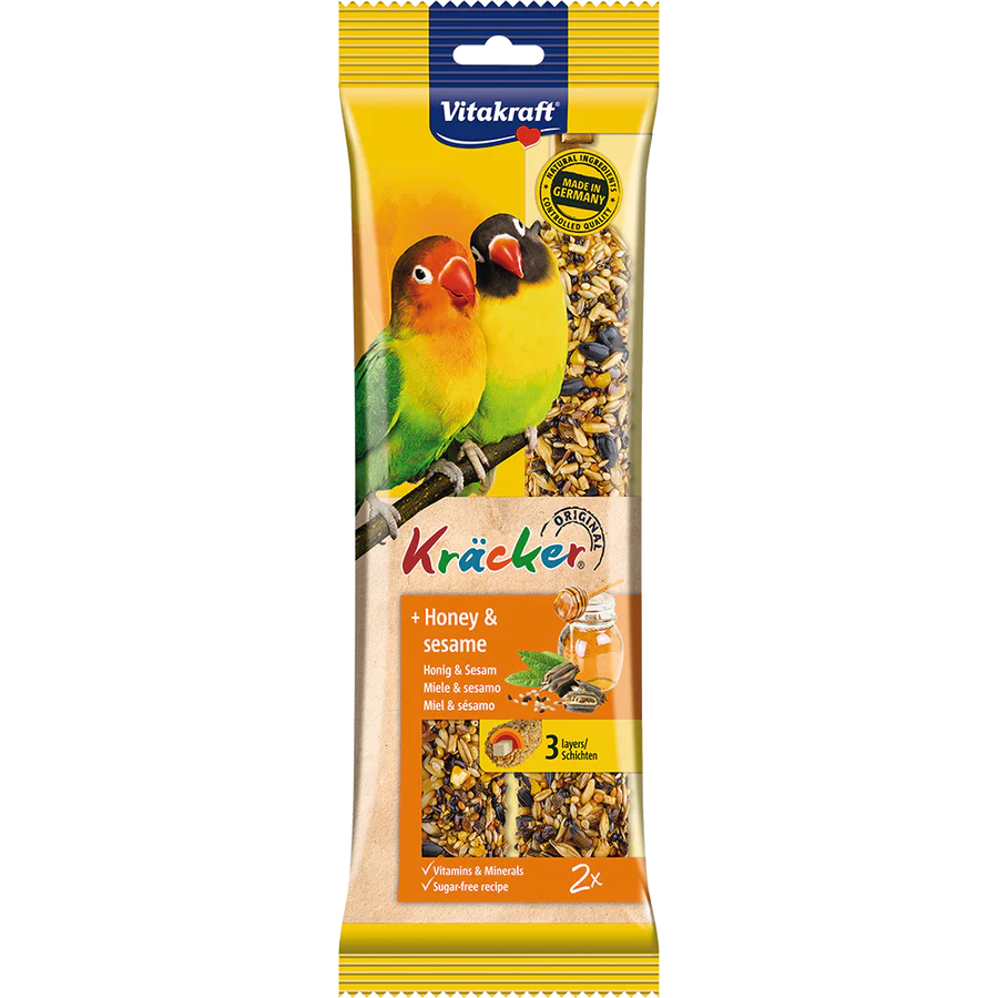 Vitakraft Kracker Honey and Sesame for Small Parrots 180g
