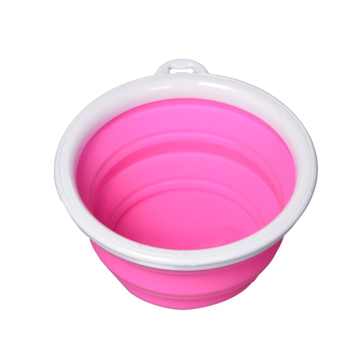 Petmate Bamboo Silicone Pop-Up Travel Bowl for Cat and Dog