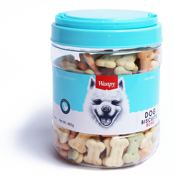 Wanpy Biscuits Bone 480g Dog Treats X2