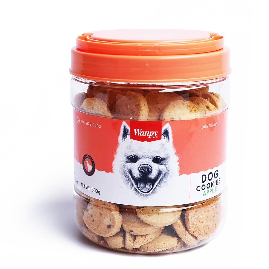 Wanpy Cookies Apple 500g Dog Treats X2