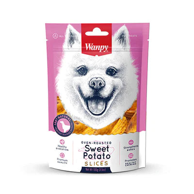 Wanpy Oven-Roasted Sweet Potato Slices Dog Treats 100g X3