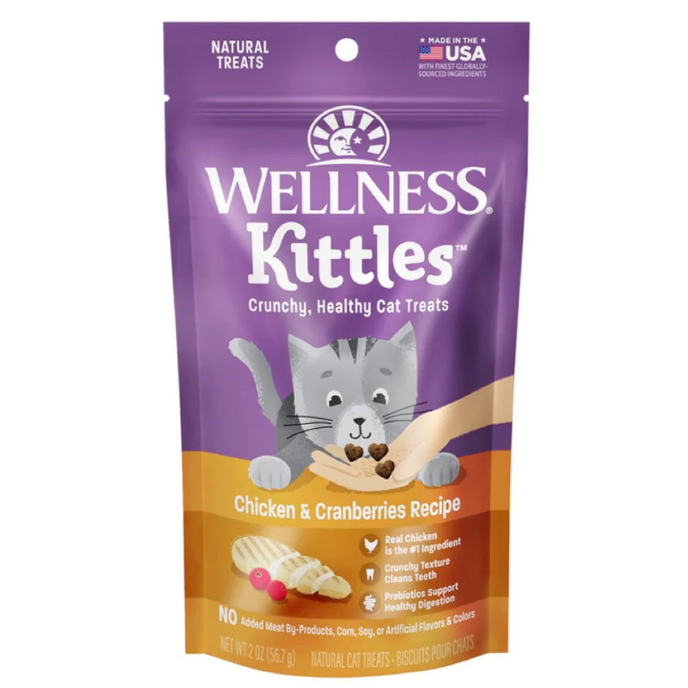Wellness Kittles Chicken & Cranberries Cat Treats 2oz