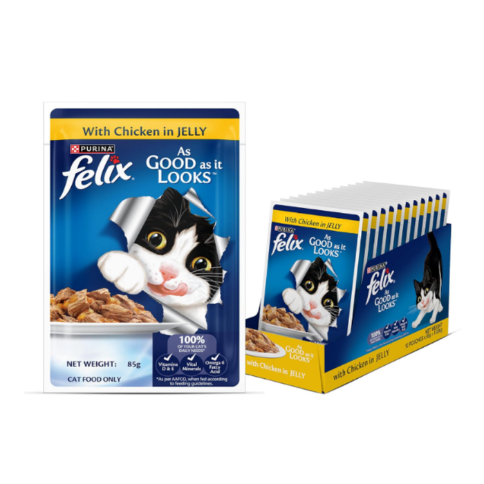 Purina Felix Adult Chicken in Jelly 85g X24