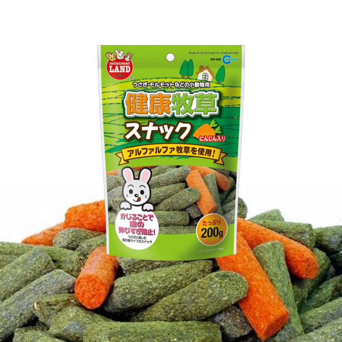 Marukan Hay & Carrot Snack for Small Animals 200g
