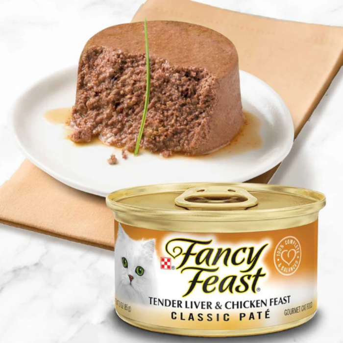 Purina Fancy Feast Classic Tender Liver & Chicken Feast Cat Wet Food 85g X6