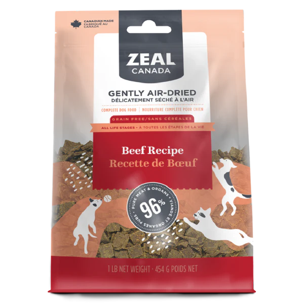 Zeal Canada Gently Air-Dried Beef Recipe for Dogs 454g