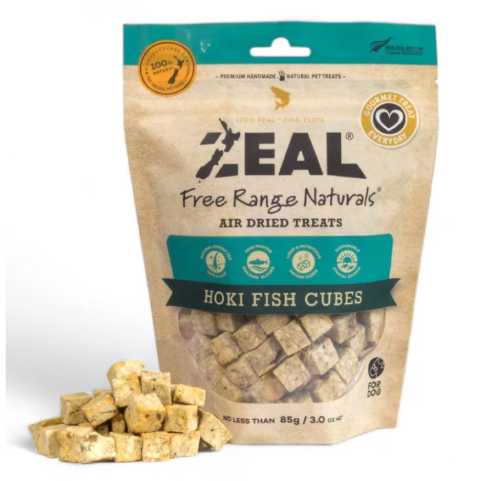 Zeal Free Range Naturals Hoki Fish Cubes Dog Treats 85g