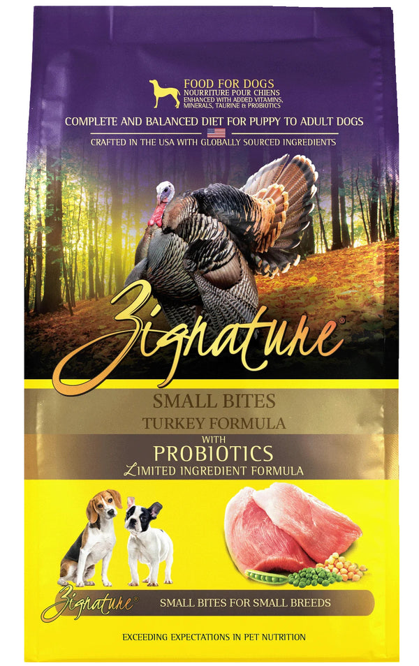 Zignature Turkey Formula Dog SMALL BITES Dry Food (2 Sizes)