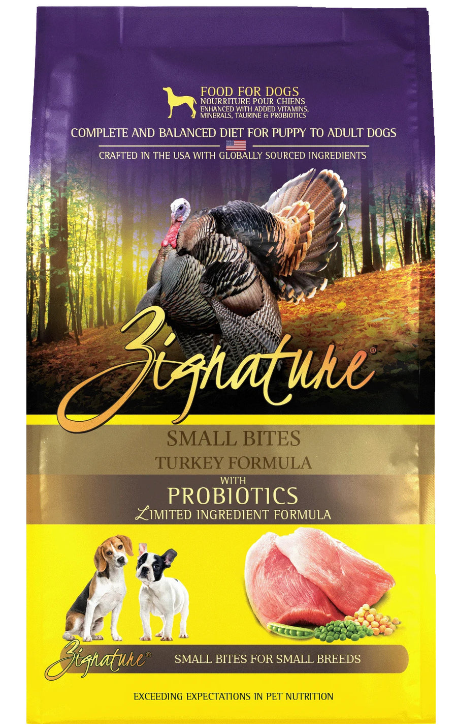 Zignature Turkey Formula Dog SMALL BITES Dry Food (2 Sizes)