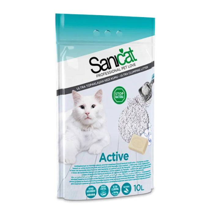 Sanicat Active ultra clumping litter 10L — Cats Garage