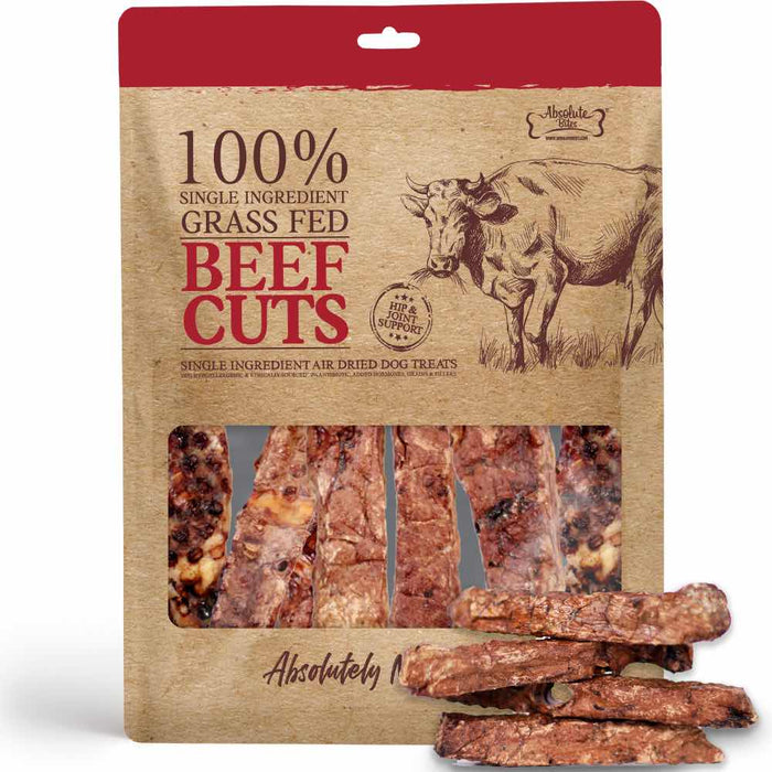 Absolute Bites Single IngredientBeef Cuts Air Dried Treats For Dogs 50g