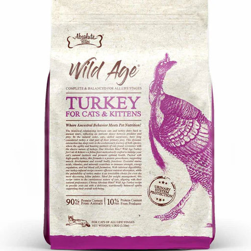 Absolute Bites Wild Age Turkey Dry Cat Food (2 Sizes)