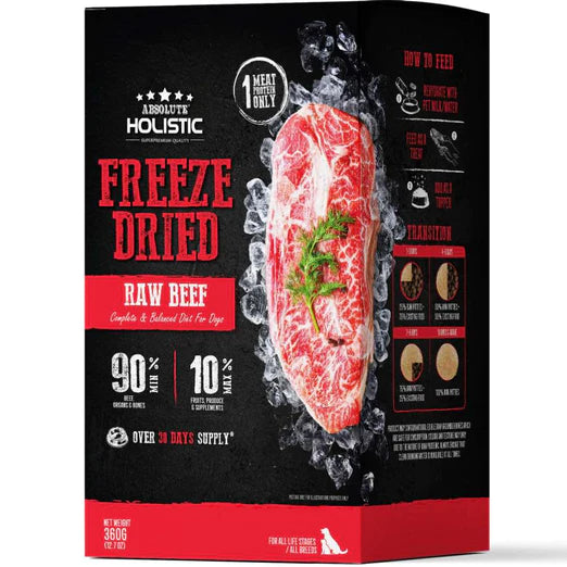 Absolute Holistic Patties Beef Grain-Free Freeze-Dried Dog Food 12.7oz