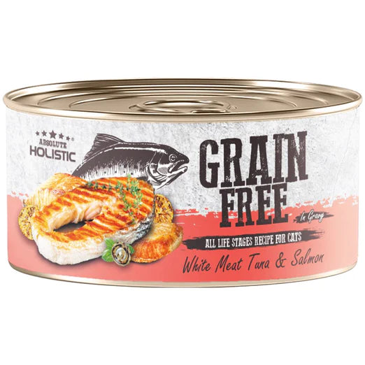 Absolute Holistic White Meat Tuna & Salmon In Gravy Grain-Free Cat Wet Food 80g X12