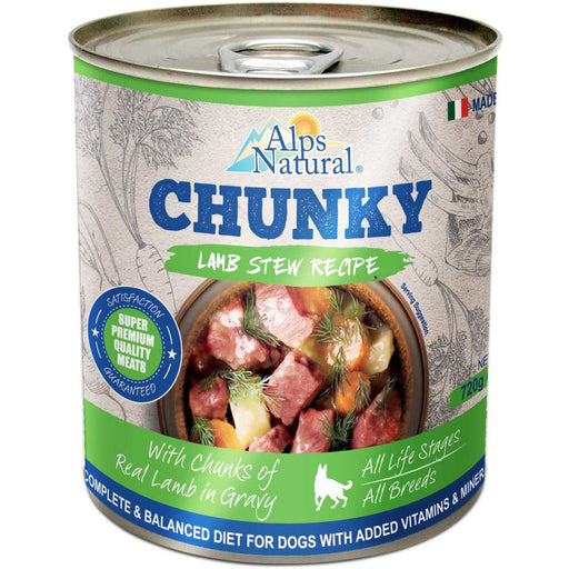 Alps Natural Chunky Lamb Stew Recipe Canned Dog Food 720g X12