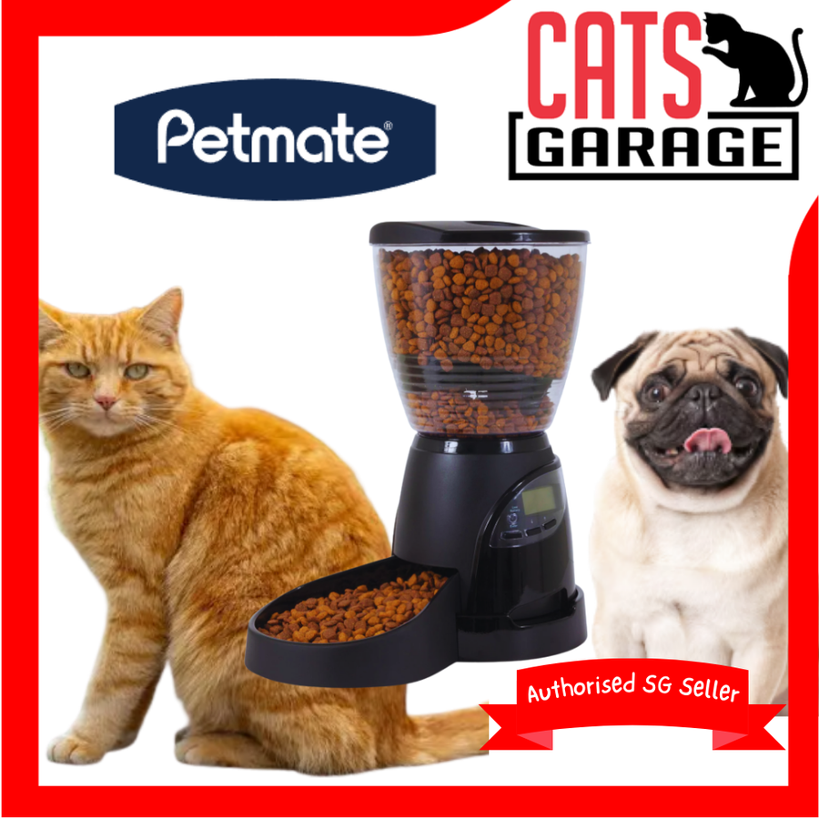 Petmate Aspen Pet Lebistro ® Programmable Food Dispenser Black (2 Sizes)