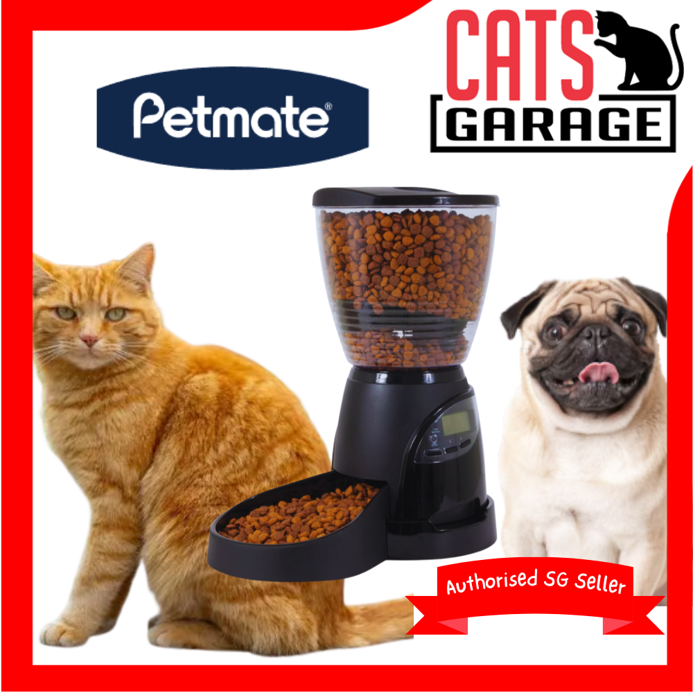 Petmate Aspen Pet Lebistro ® Programmable Food Dispenser Black (2 Sizes)